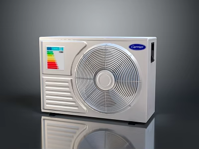 Skyworth White Computer Device with Digital Display Circular Fan Grille and Efficient Cooling 3d model