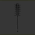 Black Hair Brush With Dense Bristles And Ergonomic Handle For Daily Hair Care