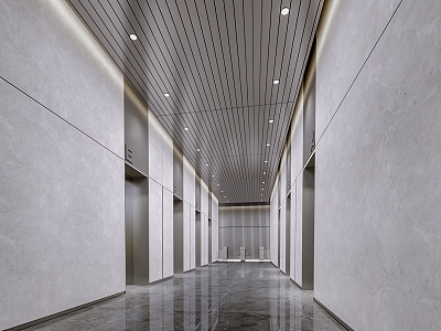 Elevator hall 3d model