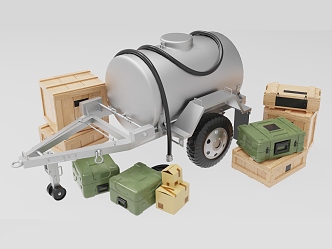 Equipment tank truck materials 3d model