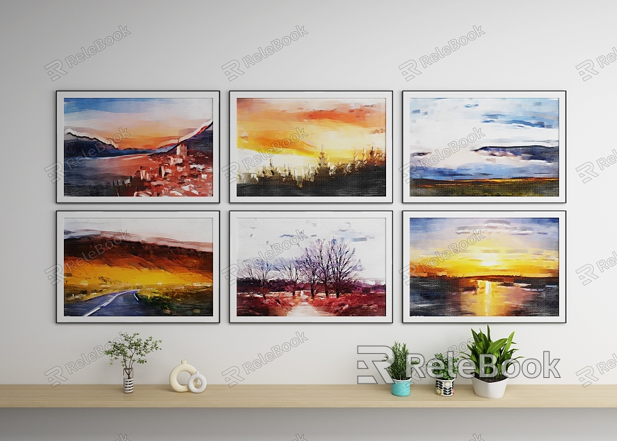 Oil painting decorative painting landscape abstract painting advertising photo frame photo wall background painting propaganda painting art painting model