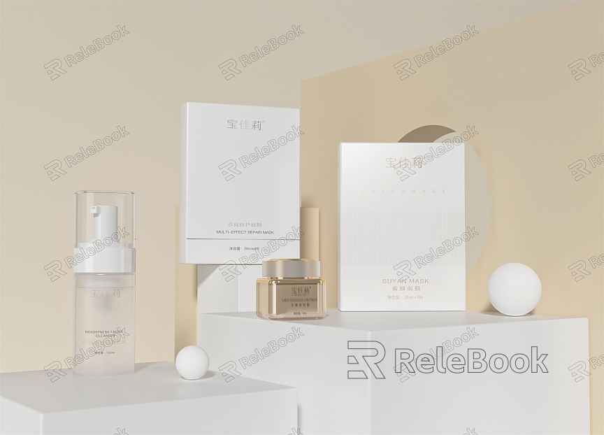 Modern Skin Care Product Combination model