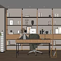 Modern study 3d model