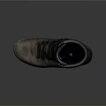 Durable Dark High Top Work Boots With Thick Soles And Worn Look For Outdoor Use