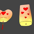 Kongming Lantern Ancient Lantern on Yuan Festival Ancient Kongming Lantern Ancient Elements Pray for Sky Lantern Festival Wishing Lantern Hanging Pendant Love 3d model