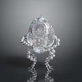 Elegant Silver Clothing Accessory Adorned With Pearl Beads And Crystal Accents