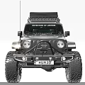 Adventure Ready Off Road Vehicle with Roof Rack LED Lights Bull Bar and Large Tires