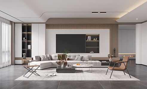 modern living room 3d model