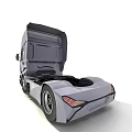 Modern Commercial Truck With Aerodynamic Body LED Headlights And Front Grille Design