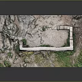 Ancient Stone Ruin Scenery With Arched Windows Green Grass And Rubble