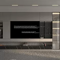 Modern TV Wall Design With Built in Cabinets Open Shelves And Soft Ambient Lighting