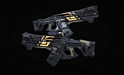 modern sci-fi gun sci-fi weapon 3d model