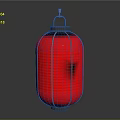 Orange Yellow Striped Lantern Shaped Pendant Light With Traditional Paper Illuminated Design