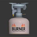 Portable Single Burner Gas Stove Kitchen Appliance BURNER Pink Cylinder Design