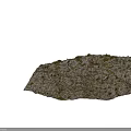 Natural Stone Material With Moss Covered Surface And Rough Natural Texture 3d model