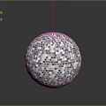 Silver Mirrored Disco Ball Hanging Decorative Furniture Piece With Reflective Surface