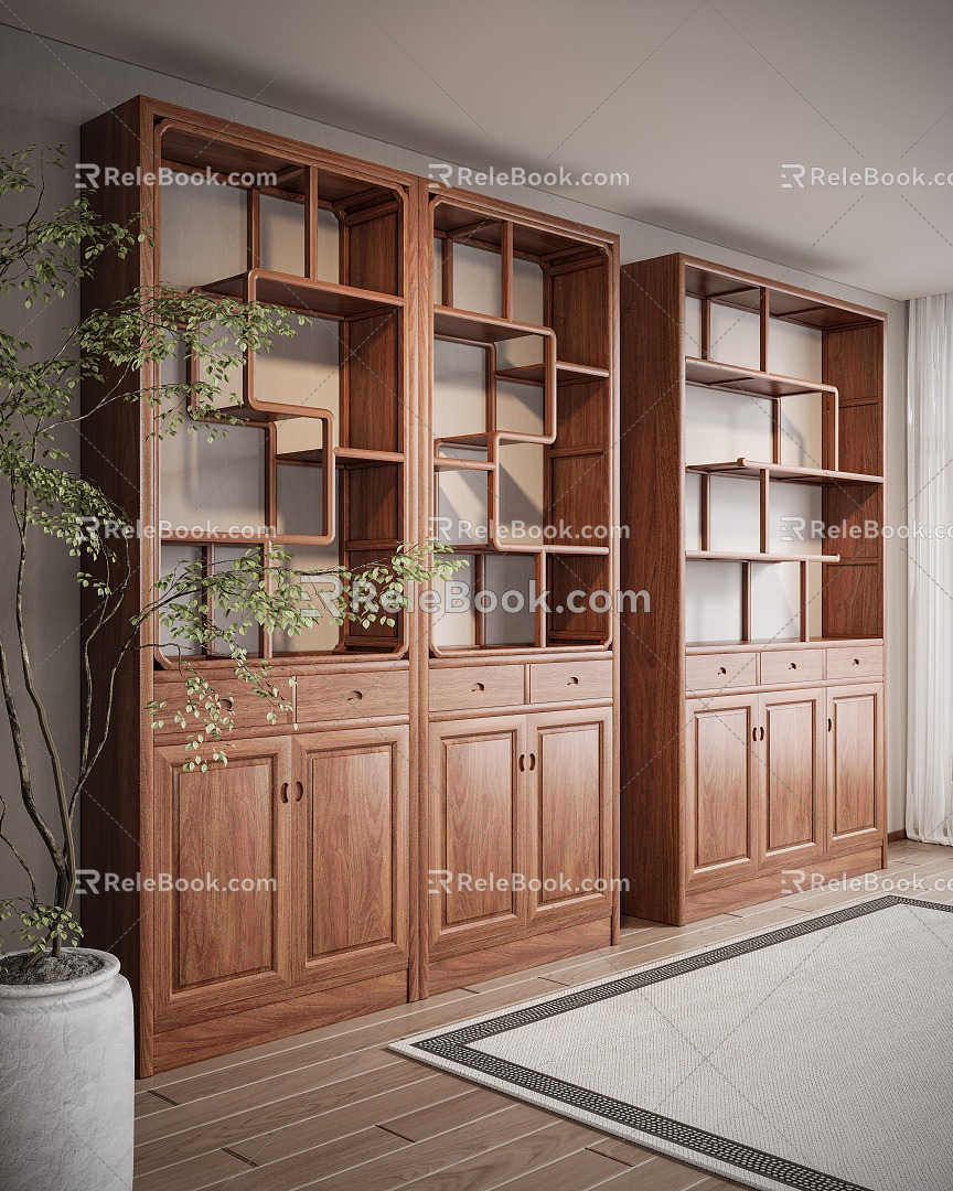 New Chinese-style Antique Cabinet 3d model