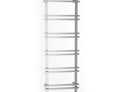 Stainless Steel Bathroom Towel Rack with Multiple Horizontal Hanging Bars Design 3d model