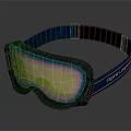 Modern Sports Ski Goggles With Blue Strap Reflective Lens And Black Frame