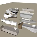 Modern Reception Desk Designs With Curved Shapes Sleek Surfaces And Decorative Plants