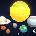 Solar System Planets Collection With Sun Earth Saturn And Other Celestial Bodies
