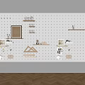 Handmade workshop hole board 3d model