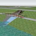 Modern Bridge Characteristic Landscape Bridge 3d model