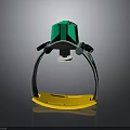 Professional Industrial Equipment With Green Top Yellow Base Gray Ring Structure And Black Handles