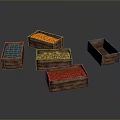 Wooden Storage Boxes With Colorful Items For Practical Household Organization