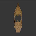 Ancient Wooden Sailing Ship Model As Traditional Water Transport With Detailed Deck And Hull
