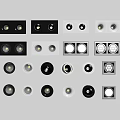 Various Styles Of Downlights And Spotlights In Black White And Silver Designs