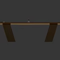 Modern Ping Pong Table With Wooden Tabletop Metal Net And Paddles