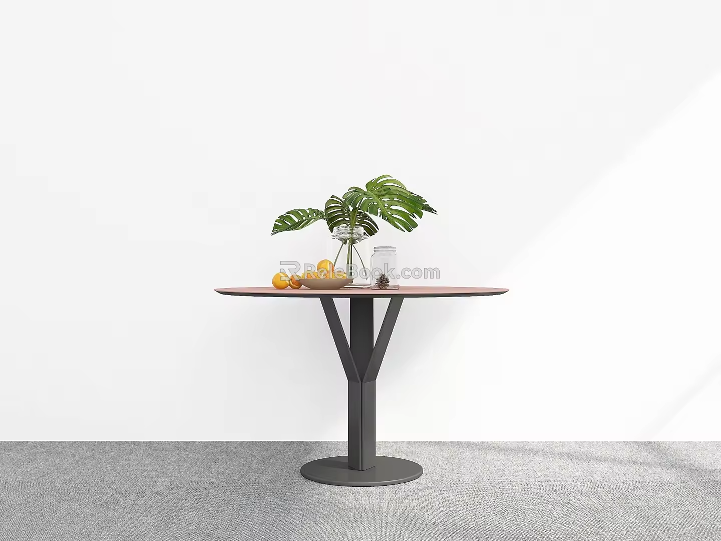 Dining Table Ornaments Round Dining Table Round Table 3d model