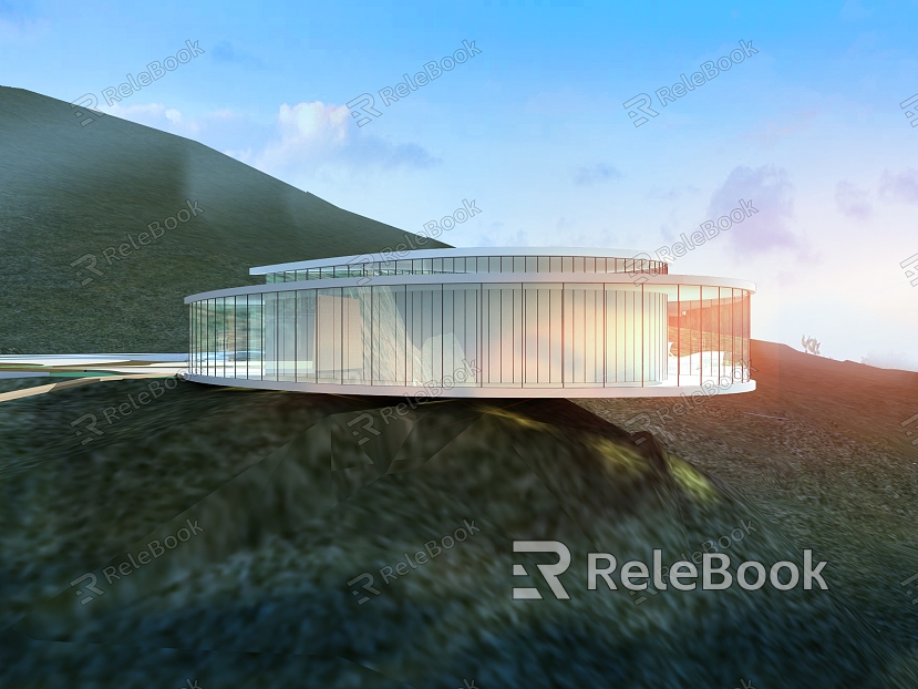 Sky Restaurant Mountain Station Yuntai Building model