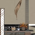 Modern Elegant Desk Setup With Flower Arrangement Books And Decorative Items