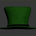 Stylish Green Velvet Top Hat With Black Band For Daily Use And Fashion Accessory