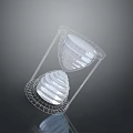 Modern 3D Hourglass Household Item With Wireframe Structure And Transparent Sand