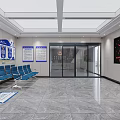 Spacious Modern Government Service Hall With Comfortable Waiting Seats And Practical Public Information Displays