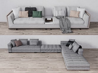 Modern corner sofa multiplayer sofa 3d model