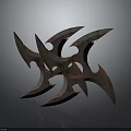 Ancient Rusted Blade Weapon With Multiple Sharp Blades Circular Holes And Intricate Metallic Design