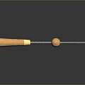 modern file stick round file 3d model