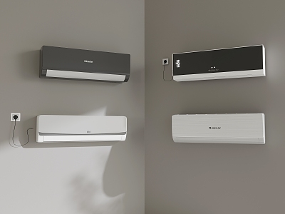 Modern wall-mounted air conditioner 3d model