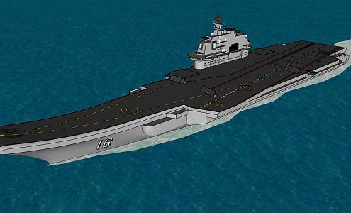 modern aircraft carrier aircraft carrier 3d model