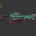 Futuristic Sci Fi Weapon With Advanced Scope Mechanical Design And Tactical Features