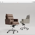 Comfortable Brown And Light Gray Office Chairs With High Back And Swivel Wheels