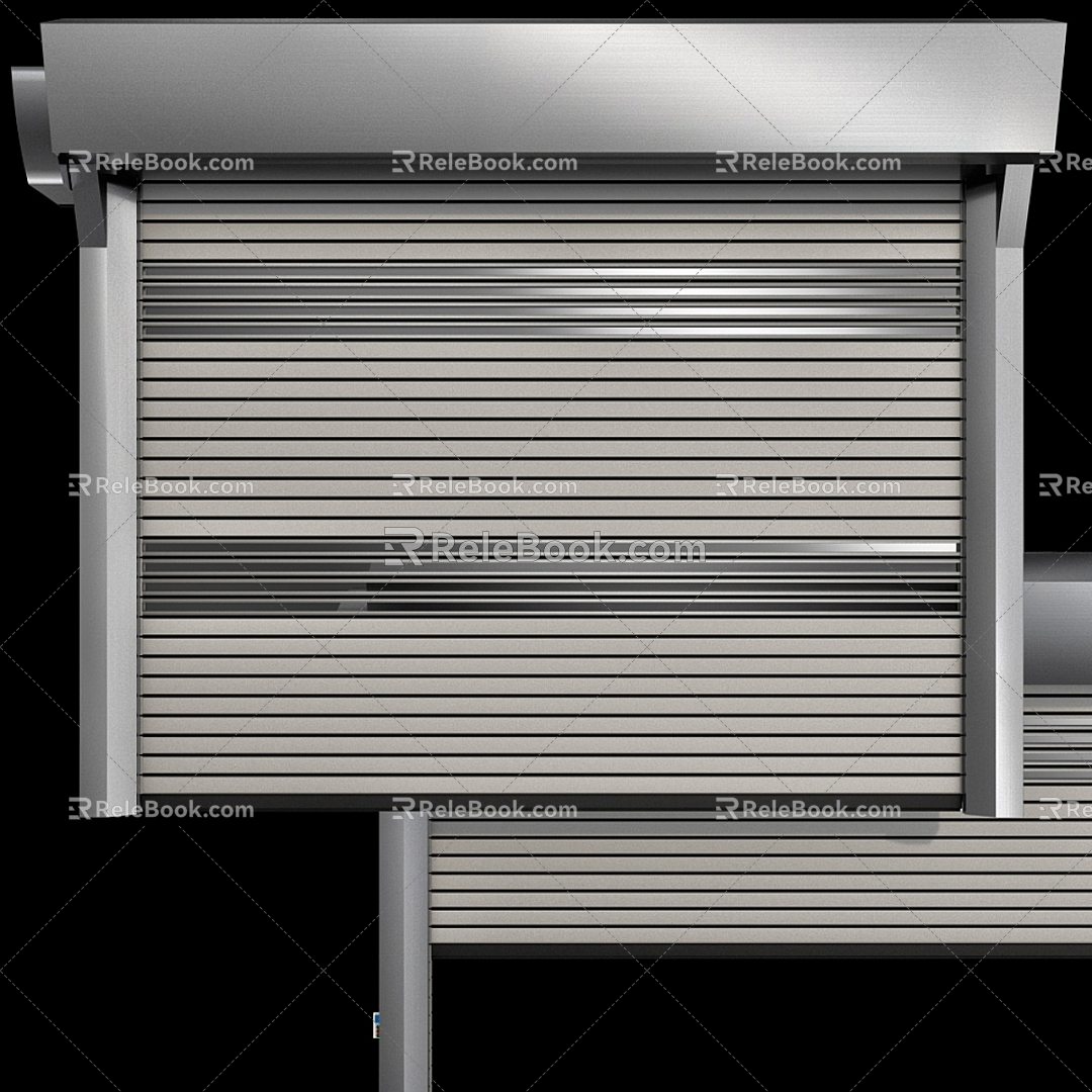 Garage door rolling shutter door rolling gate 3d model