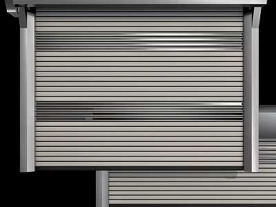 Aluminum Striped Roller Shutter Design For Building Exterior Security And Durability 3d model