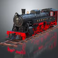 Vintage Black And Red Steam Train With Number G8318 On Railway Tracks