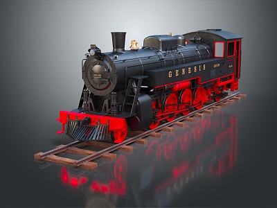 vintage train steam locomotive vintage train steam train 3d model