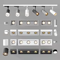 Modern Downlights and Spotlights With Various Styles For Home Ceiling Lighting Design 3d model